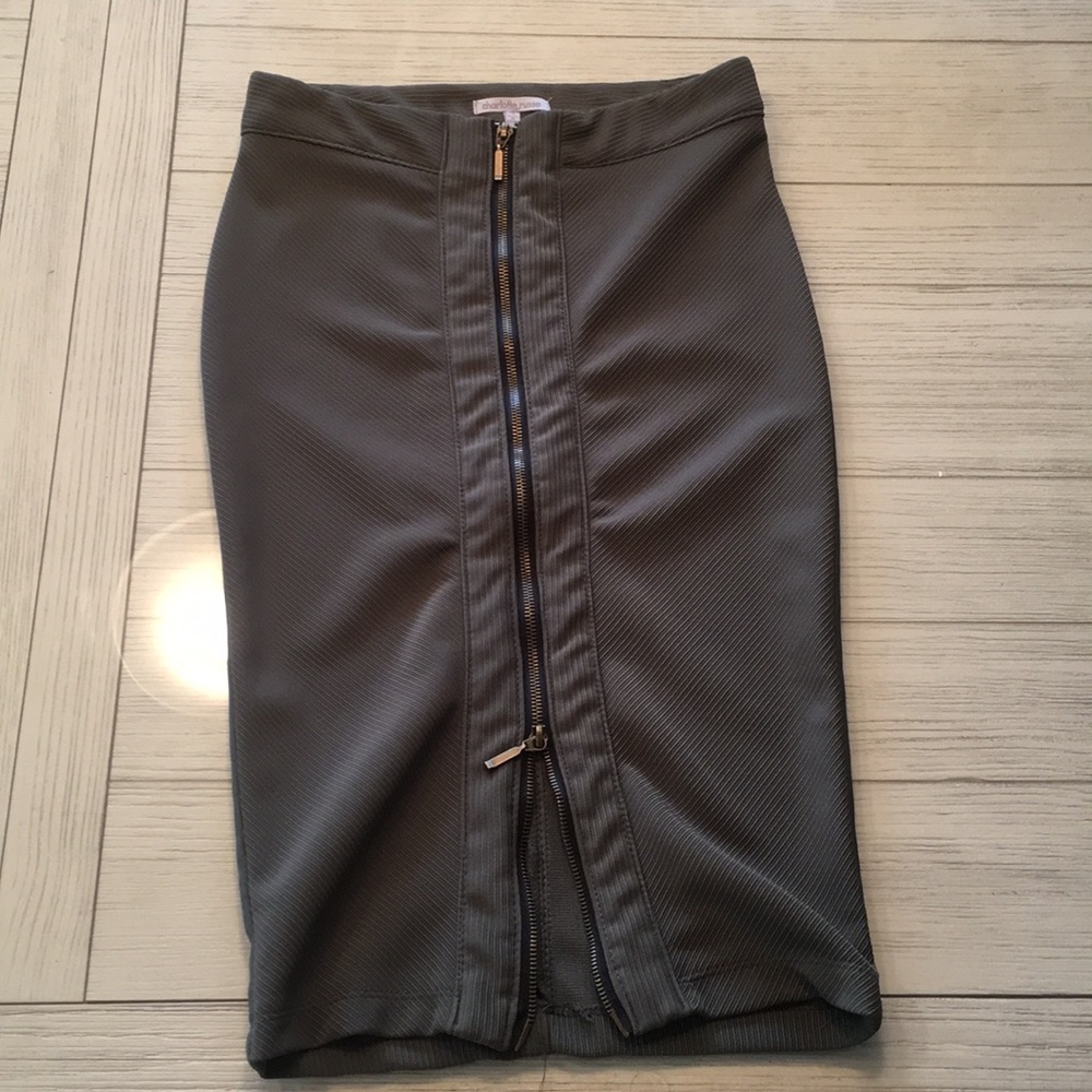 Olive Fitted Skirt